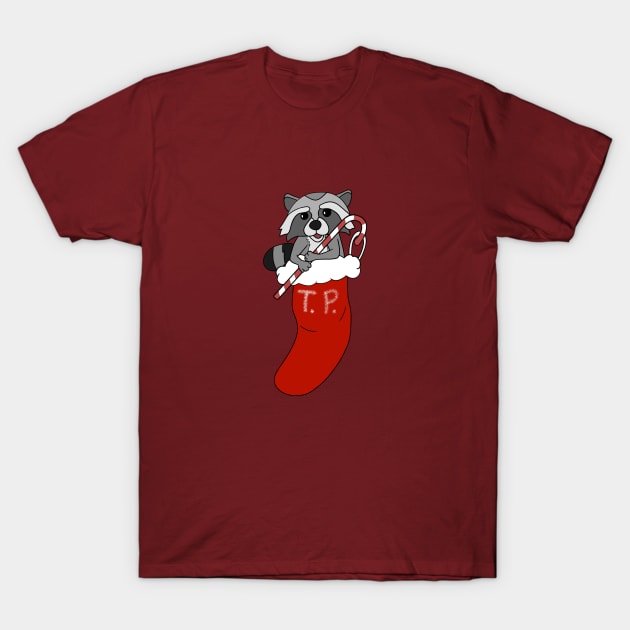 Trash Panda Christmas Stocking (no glow) T-Shirt by Smagnaferous